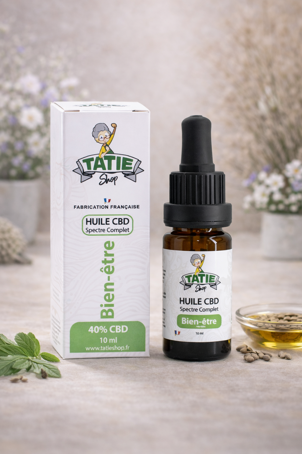 Huile Bien-être ⏐ CBD 40% - Tatie CBD Shop